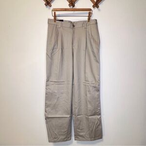 Schoolwear Chaps 16 Husky Boys Pleated Front Khaki Uniform Pants